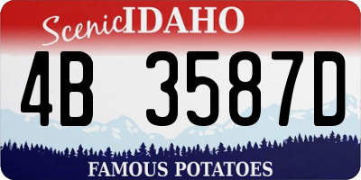 ID license plate 4B3587D