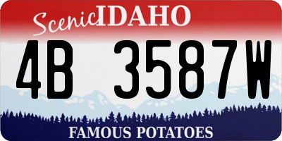 ID license plate 4B3587W