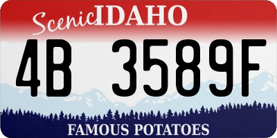ID license plate 4B3589F