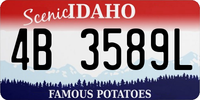 ID license plate 4B3589L