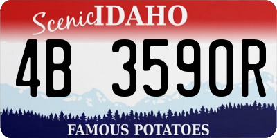 ID license plate 4B3590R