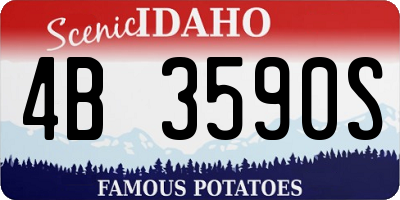 ID license plate 4B3590S