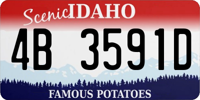 ID license plate 4B3591D