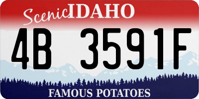 ID license plate 4B3591F