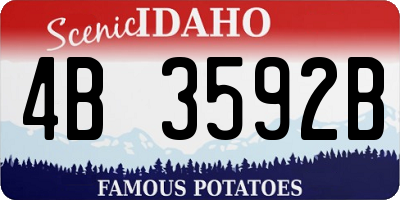 ID license plate 4B3592B