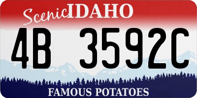 ID license plate 4B3592C
