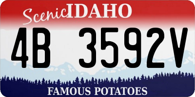 ID license plate 4B3592V