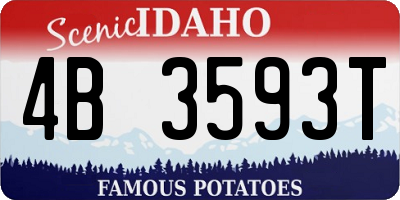 ID license plate 4B3593T