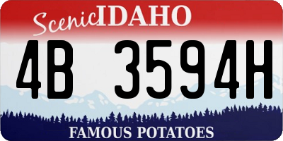 ID license plate 4B3594H