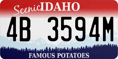 ID license plate 4B3594M