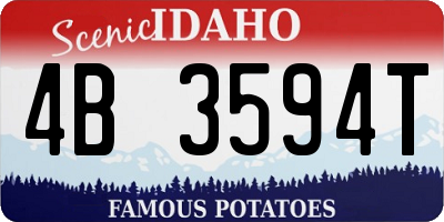 ID license plate 4B3594T
