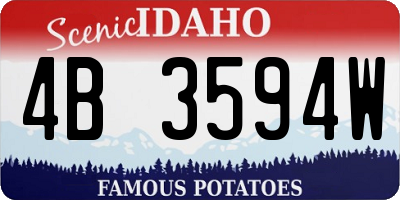ID license plate 4B3594W