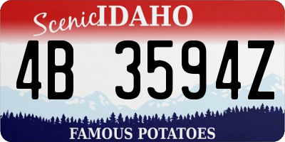 ID license plate 4B3594Z