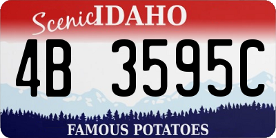ID license plate 4B3595C