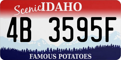 ID license plate 4B3595F