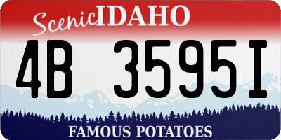 ID license plate 4B3595I