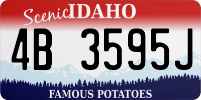 ID license plate 4B3595J
