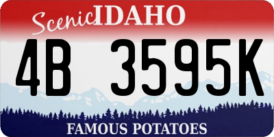 ID license plate 4B3595K