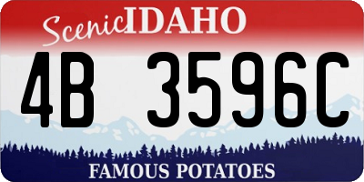 ID license plate 4B3596C