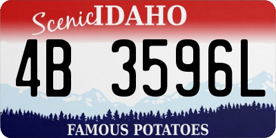ID license plate 4B3596L