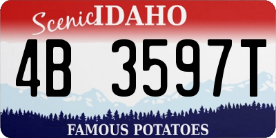 ID license plate 4B3597T