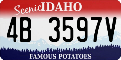 ID license plate 4B3597V