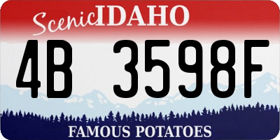 ID license plate 4B3598F