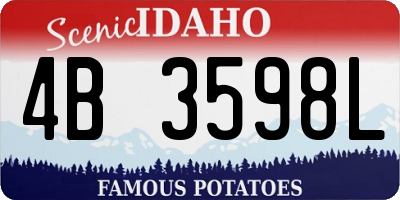 ID license plate 4B3598L