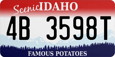ID license plate 4B3598T