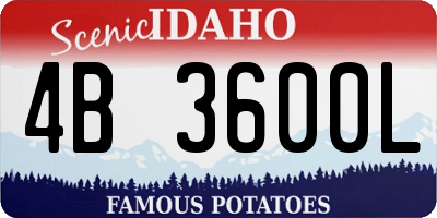 ID license plate 4B3600L
