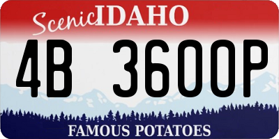 ID license plate 4B3600P