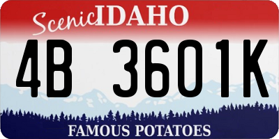 ID license plate 4B3601K