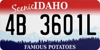 ID license plate 4B3601L
