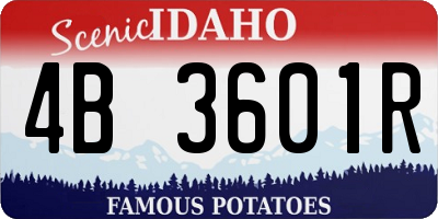 ID license plate 4B3601R