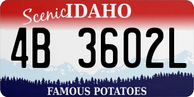 ID license plate 4B3602L