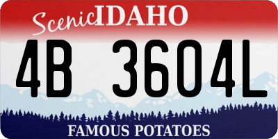 ID license plate 4B3604L
