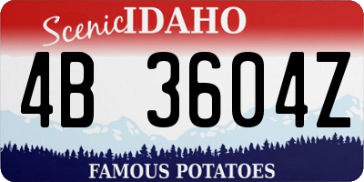ID license plate 4B3604Z