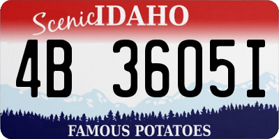 ID license plate 4B3605I