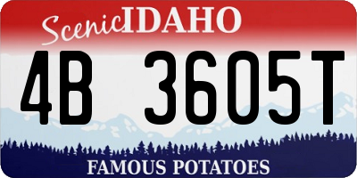 ID license plate 4B3605T