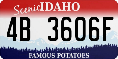 ID license plate 4B3606F