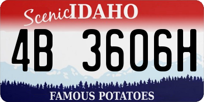ID license plate 4B3606H