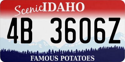 ID license plate 4B3606Z