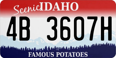 ID license plate 4B3607H