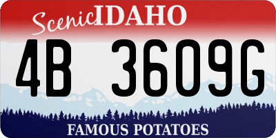 ID license plate 4B3609G