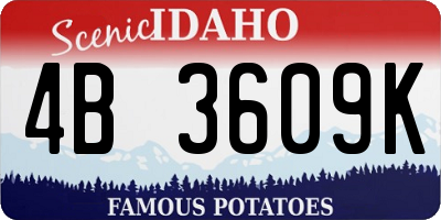 ID license plate 4B3609K