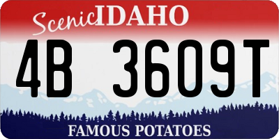 ID license plate 4B3609T