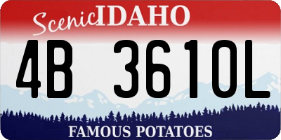 ID license plate 4B3610L
