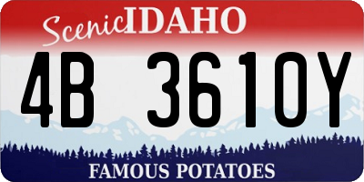 ID license plate 4B3610Y