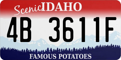 ID license plate 4B3611F