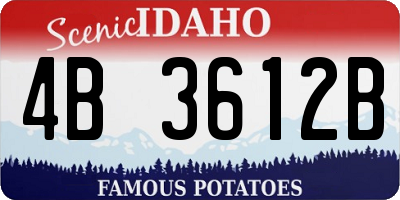 ID license plate 4B3612B